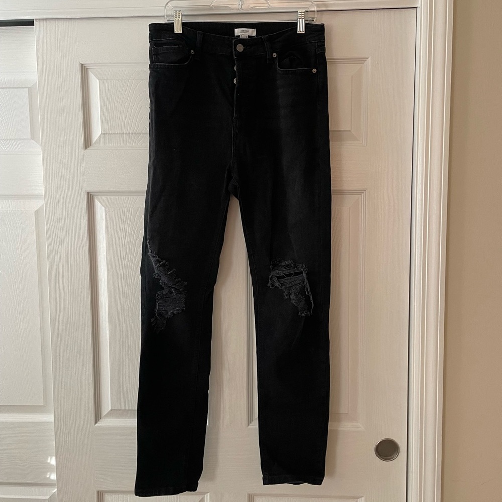 Black Ripped Skinny Jeans Forever 21